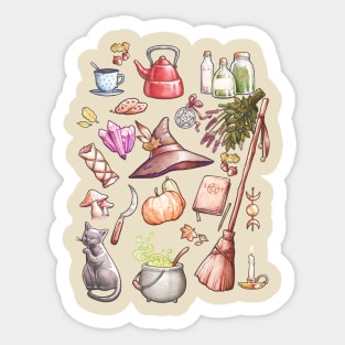 FOLK WITCH ELEMENTS Sticker